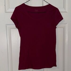 No Boundaries Rich Burgundy Short Sleeve Tee